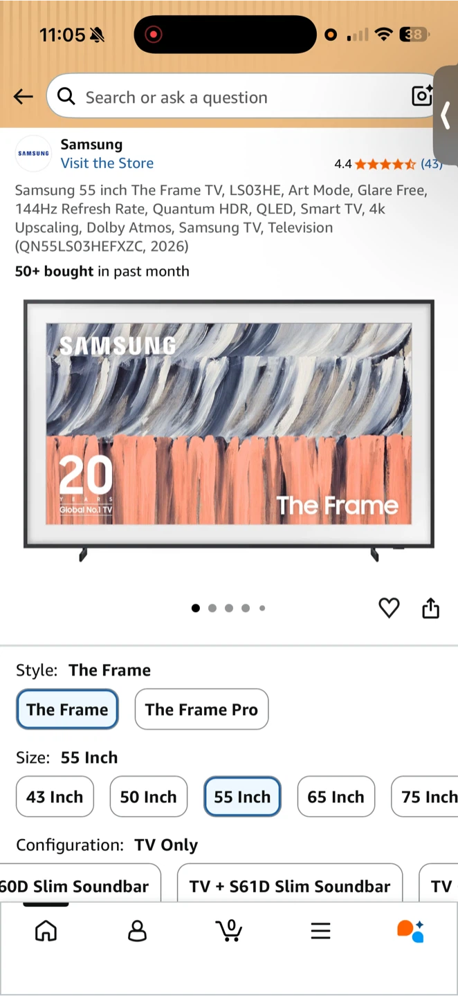Samsung 55 inch The Frame TV - photo 2