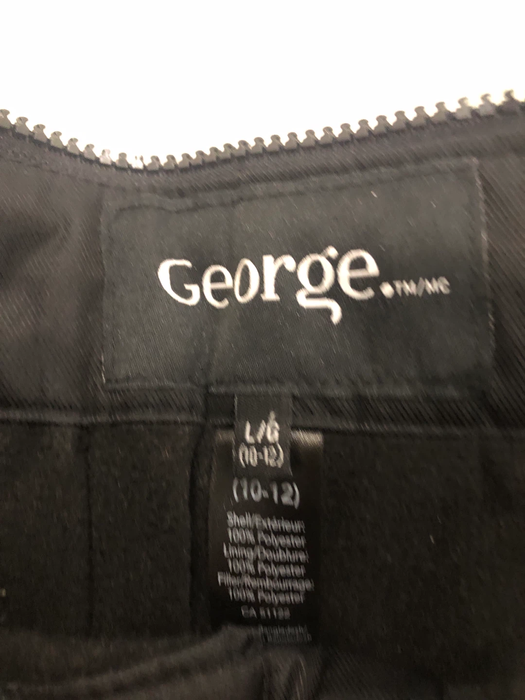 George Kids Black Snow Pants Size 10-12 - photo 2