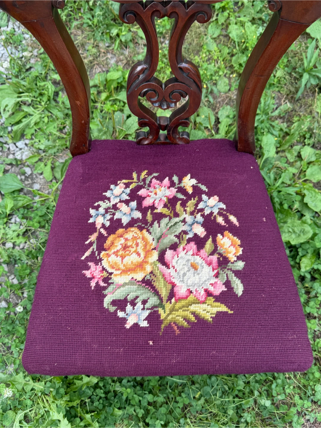 Two Vintage Antique Wooden Chairs - photo 3