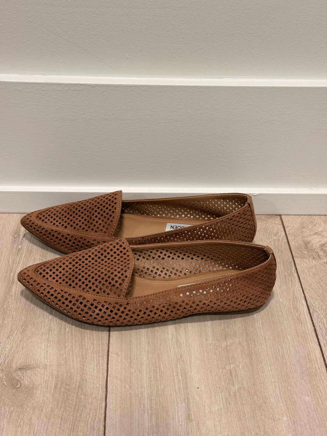 Steve Madden Brown Perforated Pointed-Toe Flats - photo 2