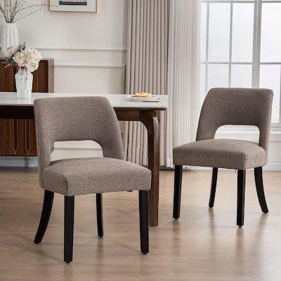 Set of Two Upholstered Dining Chairs