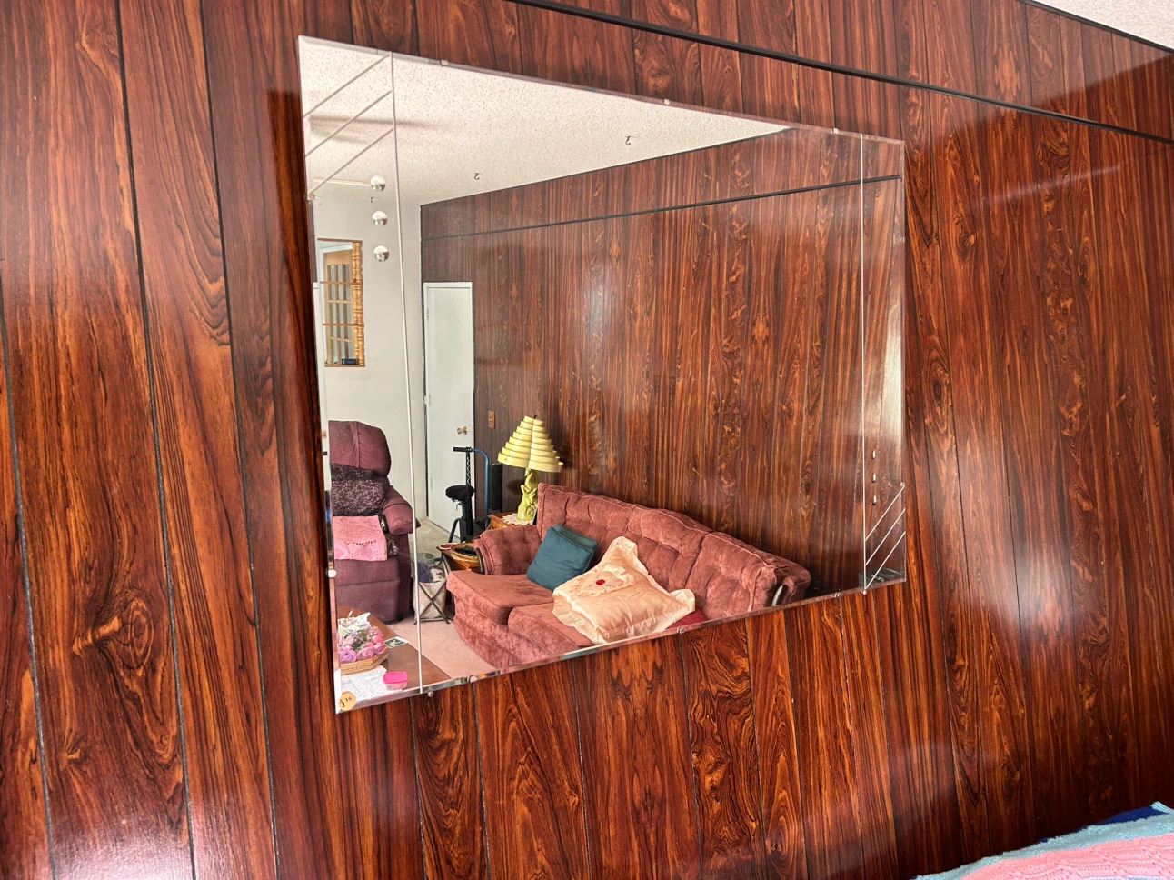 Large Frameless Wall Mirror
