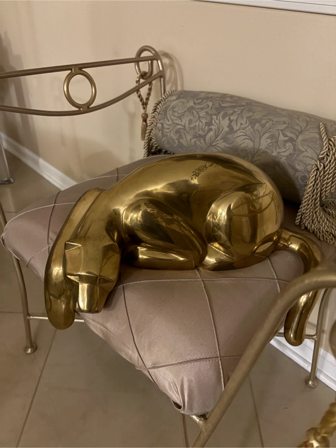 Vintage Brass Panther Figurine