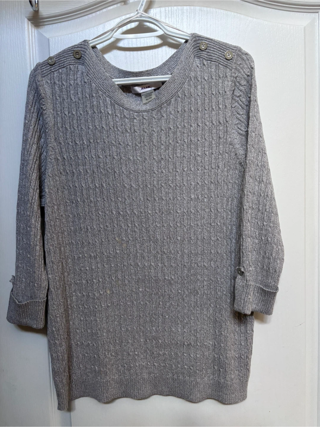 Alia Grey Cable Knit Sweater