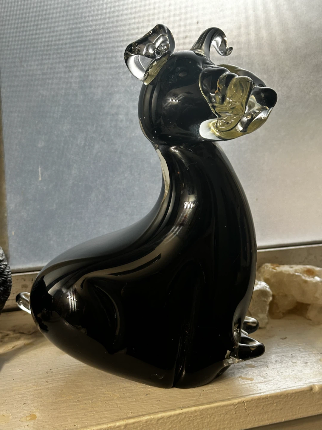 Vintage Saks Fifth Avenue Glass Terrier Dog Figurine