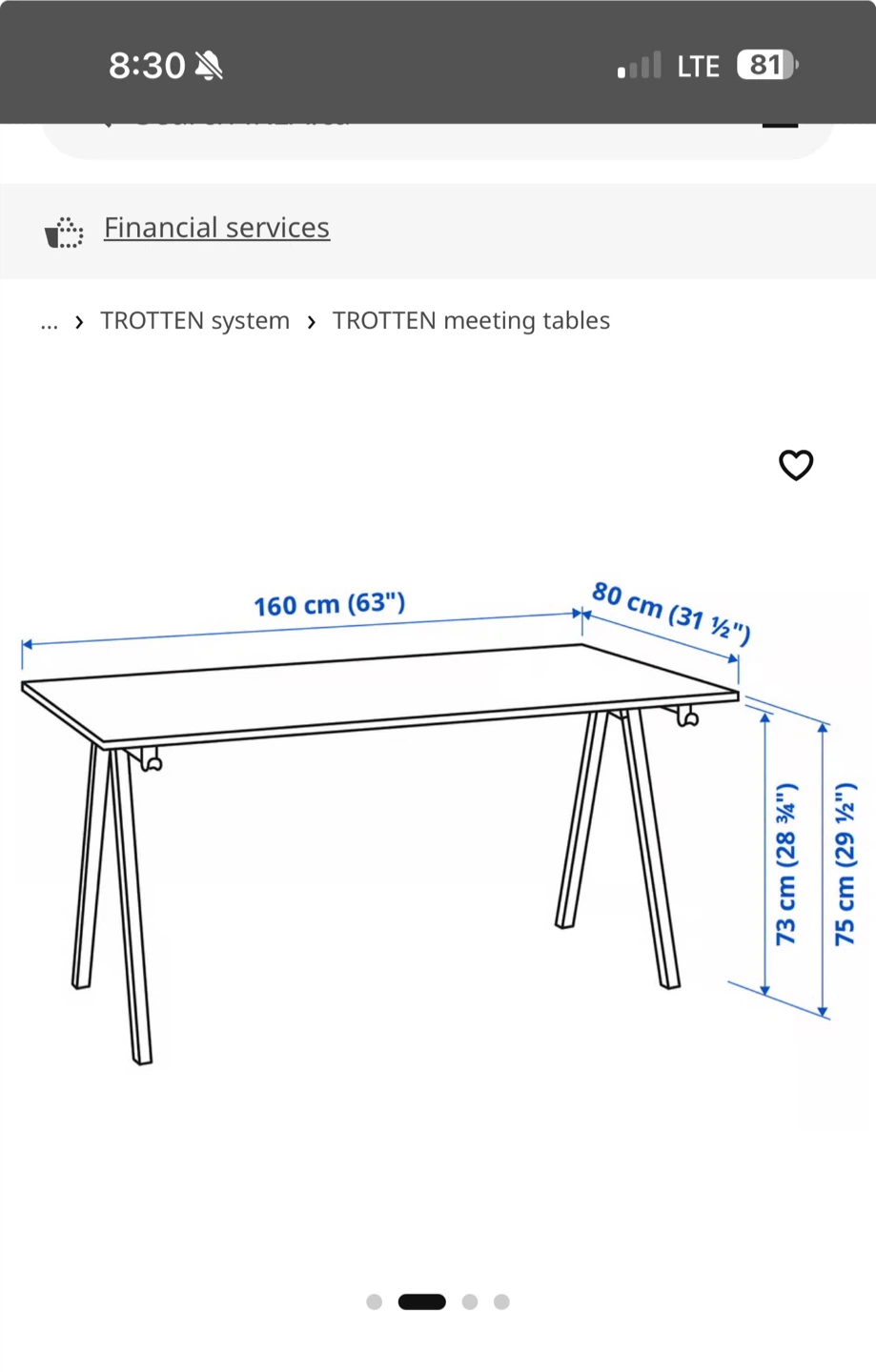 IKEA TROTTEN Work Table