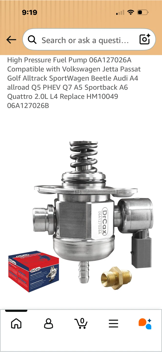 DrCax High Pressure Fuel Pump 06A127026A
