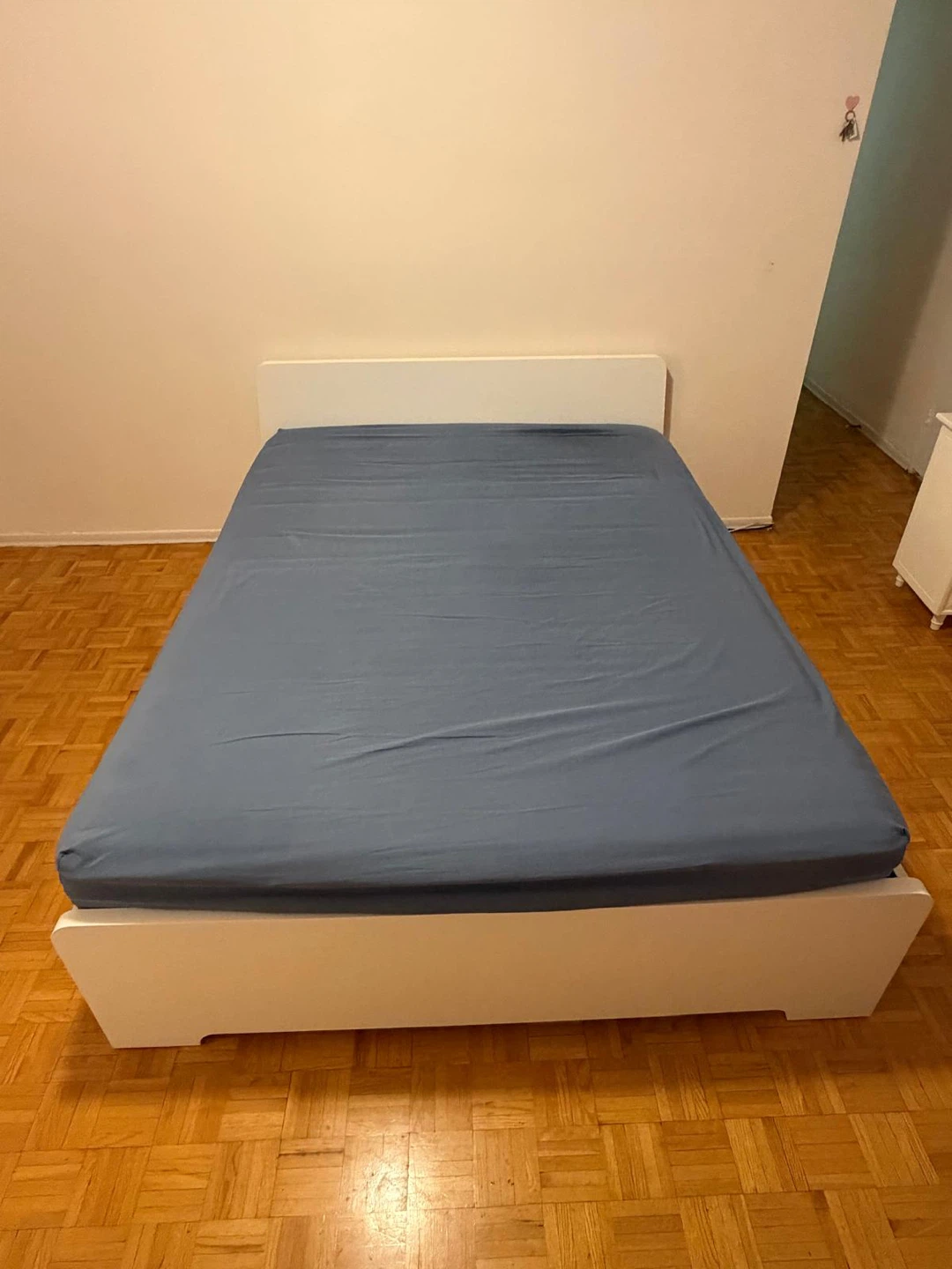 White IKEA bed frame
