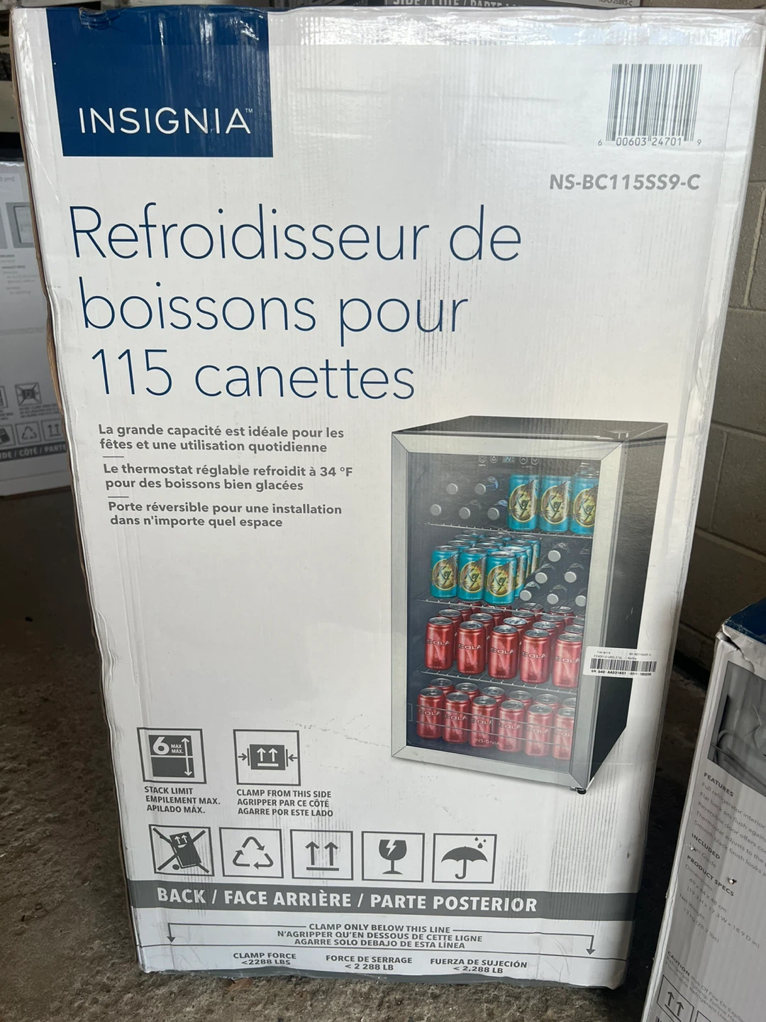 OPEN BOX: Insignia 115-Can Beverage Cooler