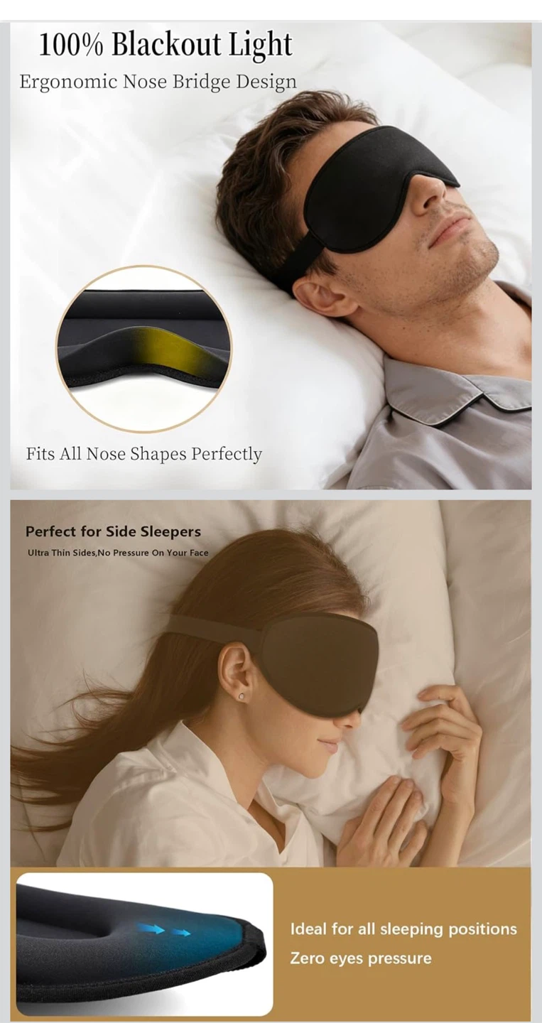 3D Contoured Memory Foam Sleep Mask - photo 2