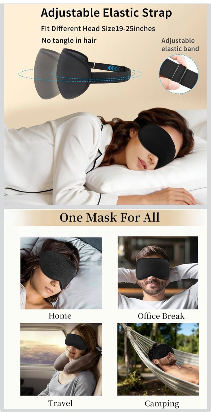 3D Contoured Memory Foam Sleep Mask - photo 4