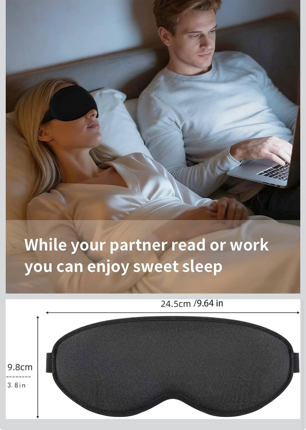 3D Contoured Memory Foam Sleep Mask - photo 5