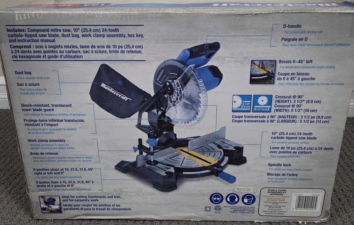 Mastercraft 15A 10" Compound Mitre Saw