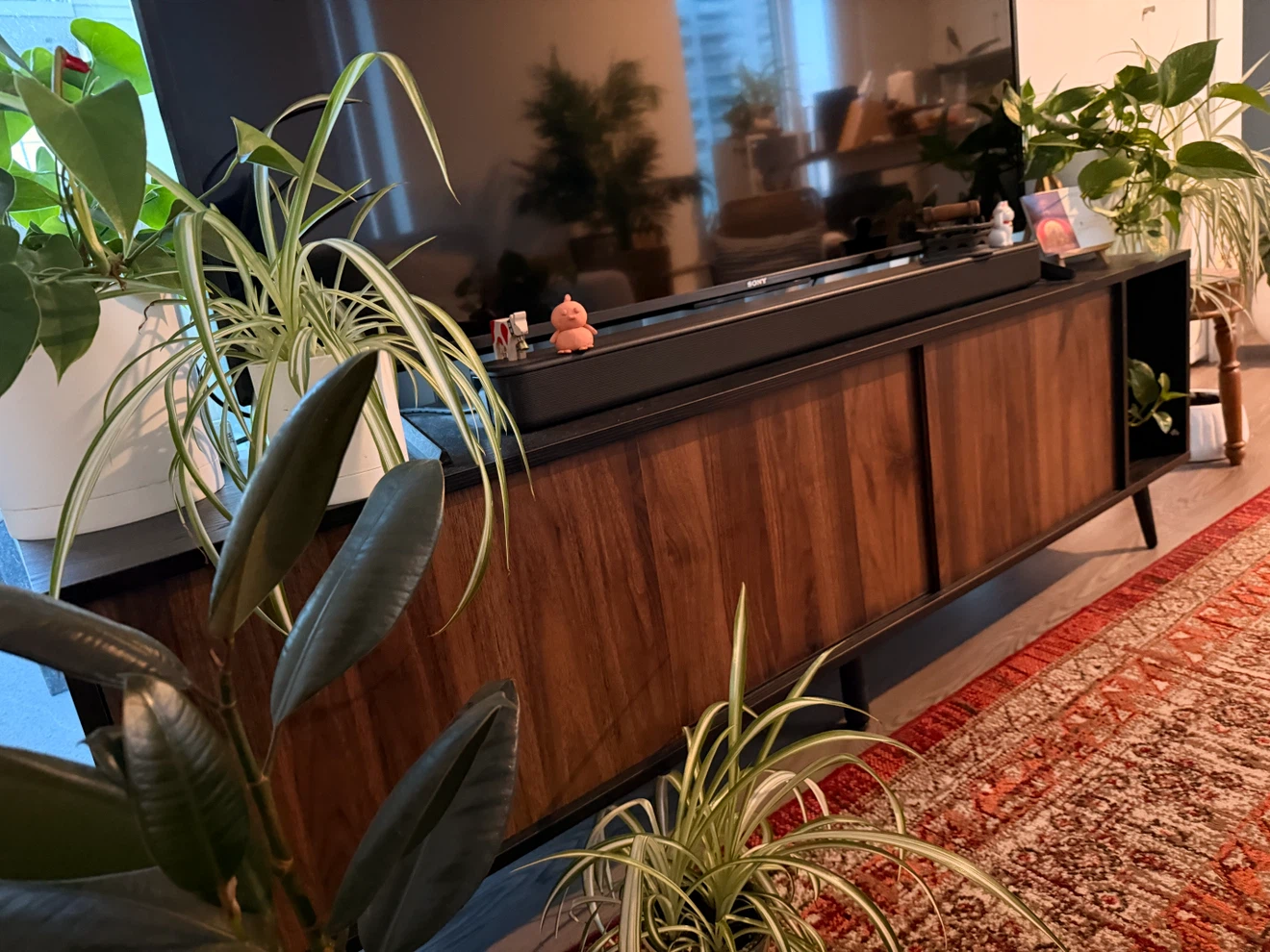 MOVING SALE - Mid-Century Style Media Console with Sliding Doors - photo 3