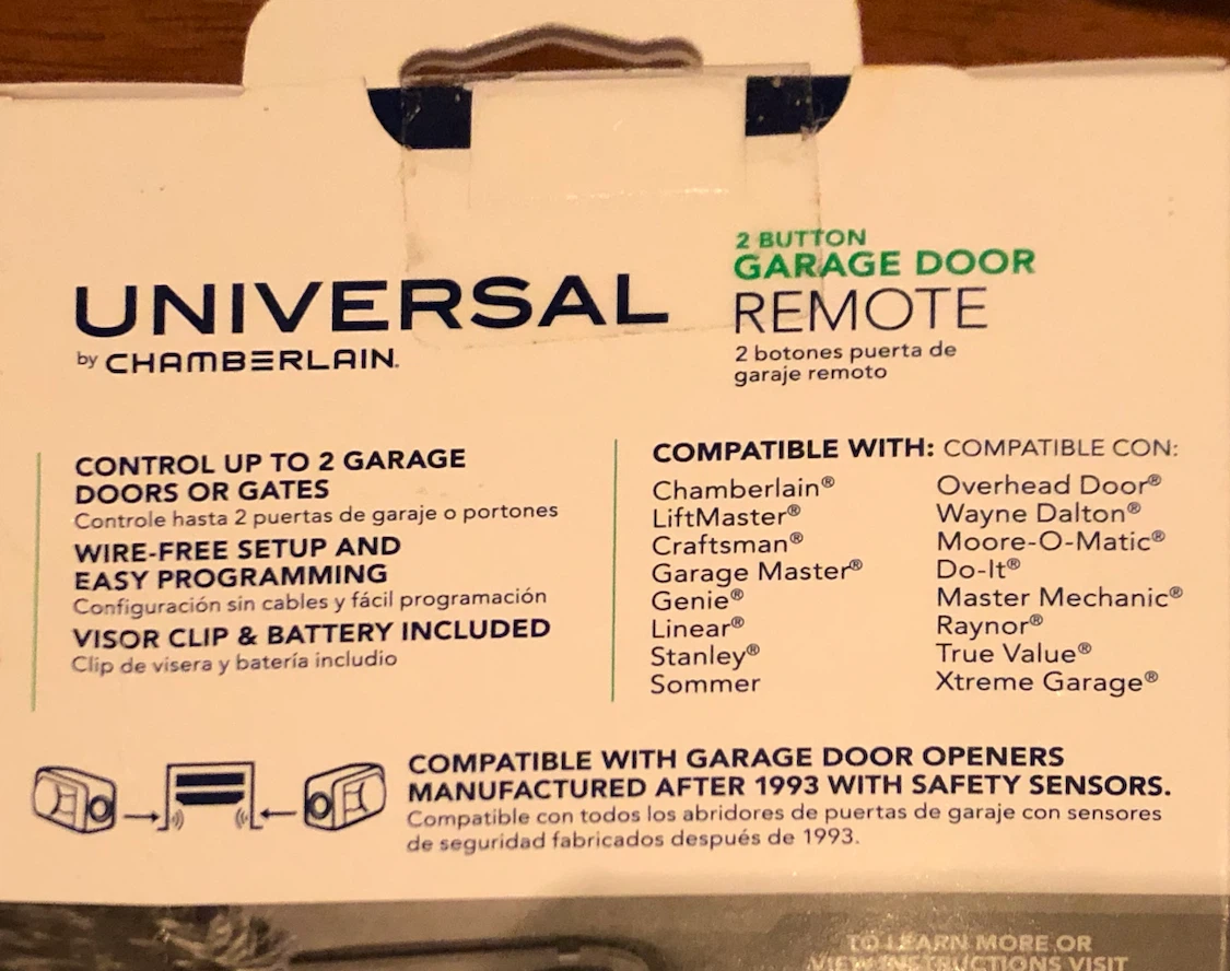 Clicker - Chamberlain/LiftMaster Universal remotes - photo 3