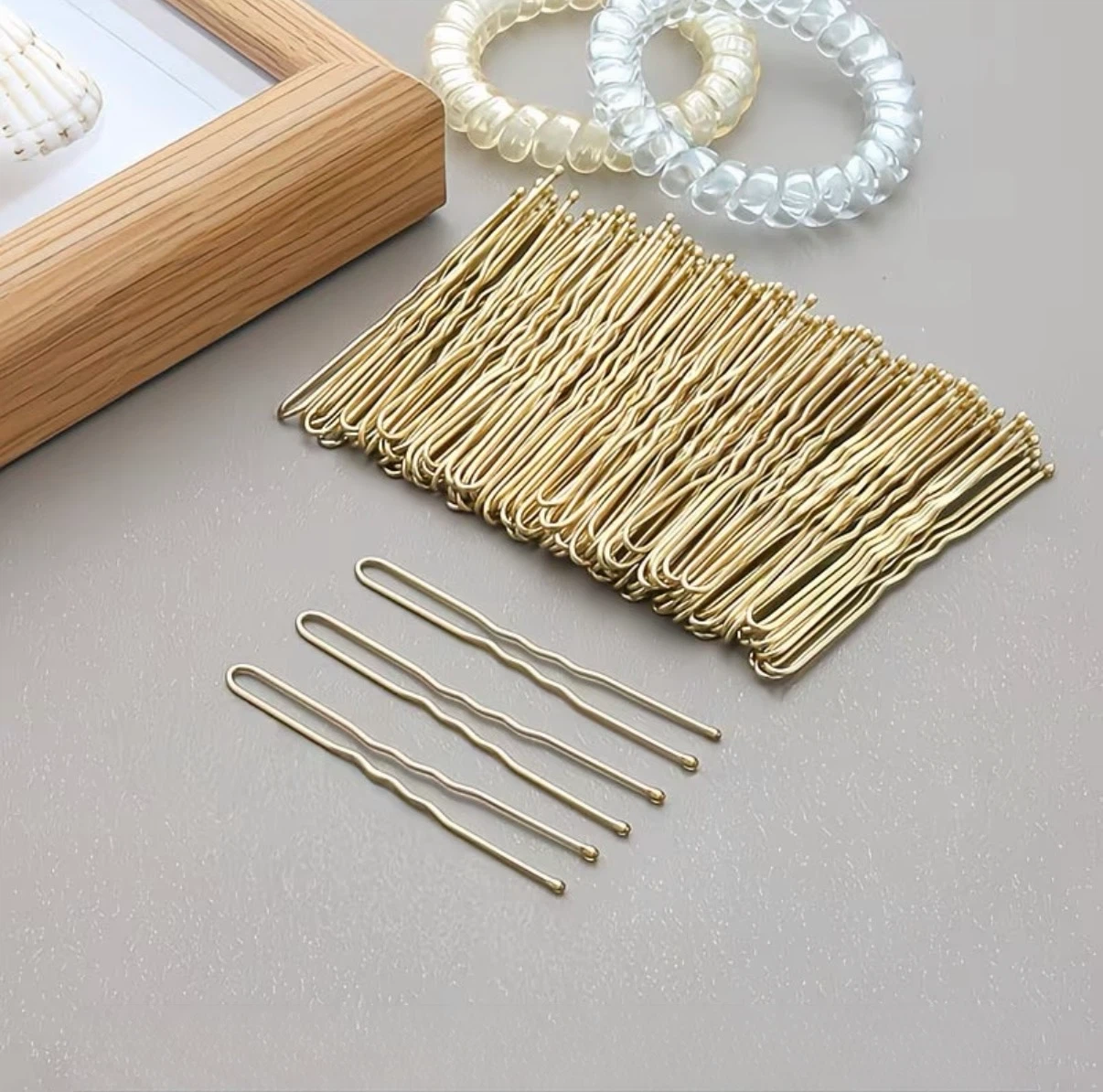 50 Piece Gold Wave Hair Clip Set
