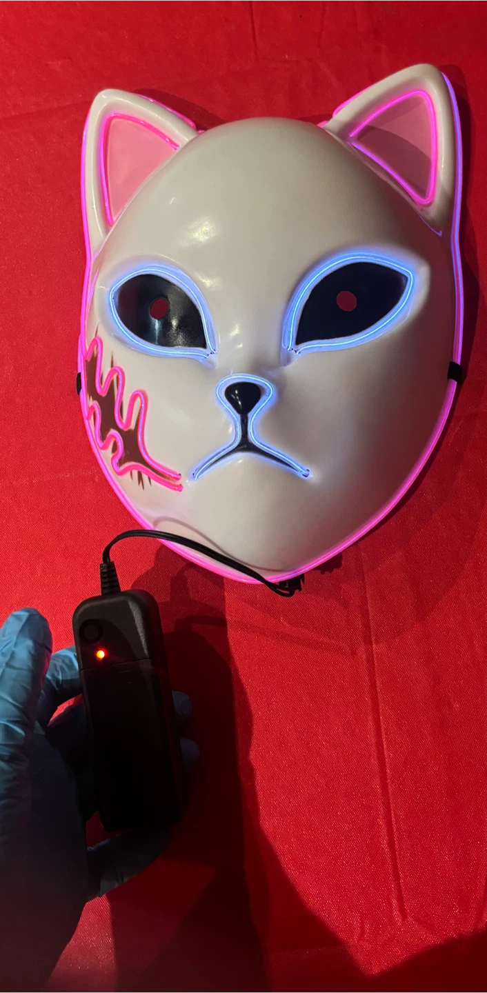 LED Light-Up Cat Fox Mask