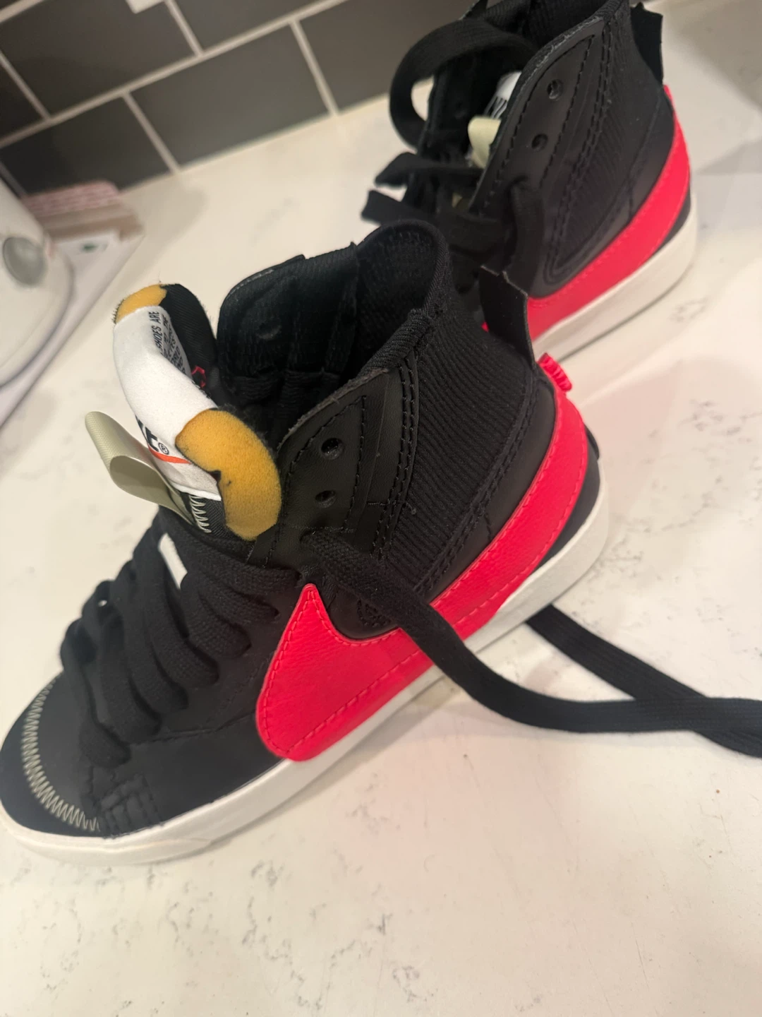 Nike Blazer Mid '77 Jumbo Black and Bright Crimson - photo 3