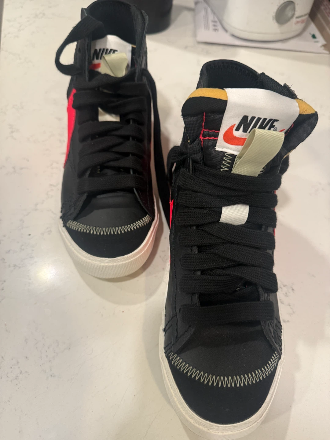 Nike Blazer Mid '77 Jumbo Black and Bright Crimson - photo 4