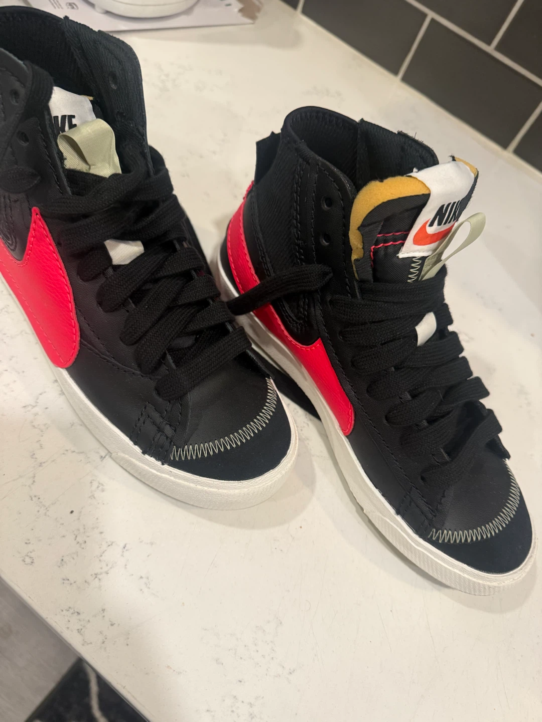 Nike Blazer Mid '77 Jumbo Black and Bright Crimson - photo 5