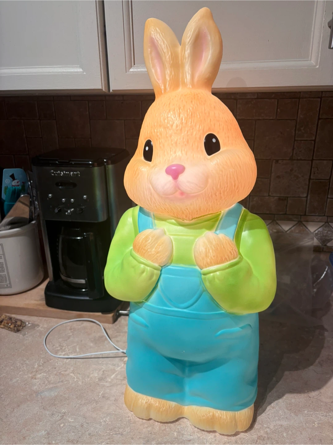 Retro  Easter Bunny Blow Mold Light