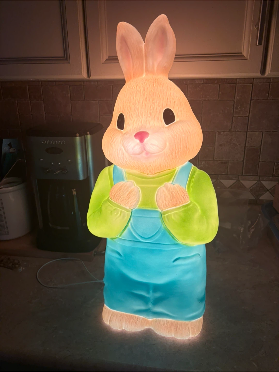 Retro  Easter Bunny Blow Mold Light - photo 2