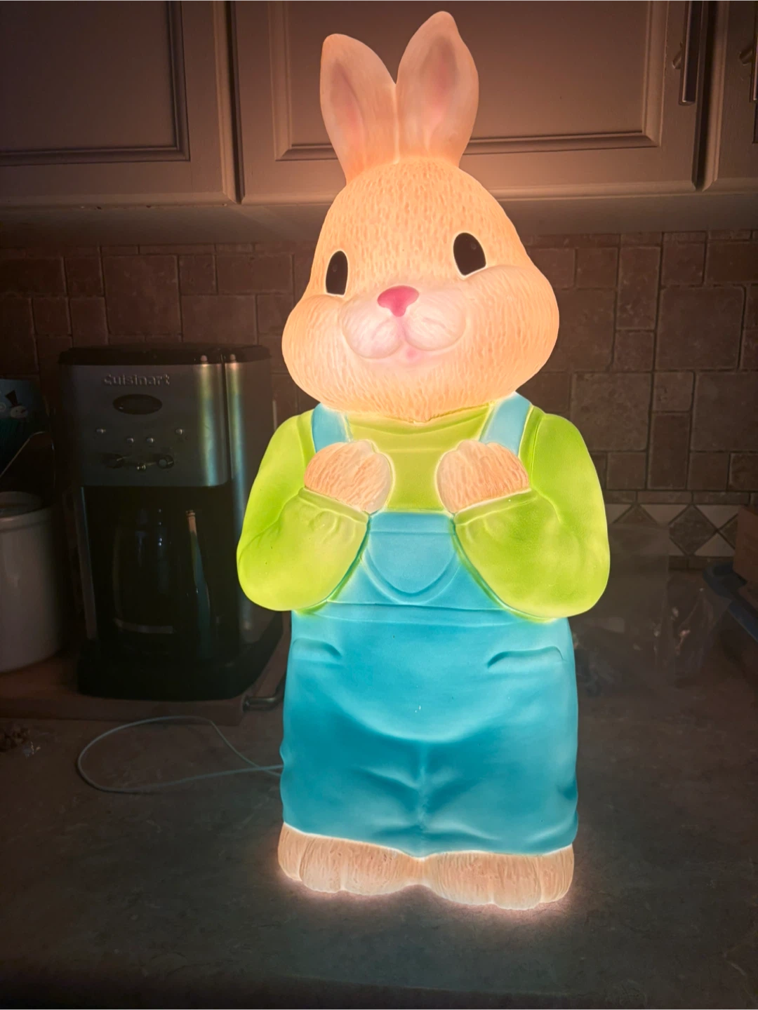 Retro  Easter Bunny Blow Mold Light - photo 4