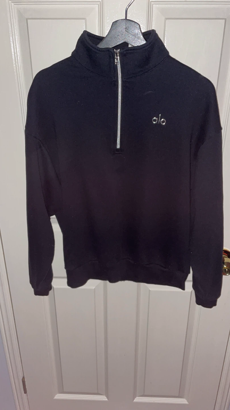 Alo Yoga Black 1/4 Pullover Black