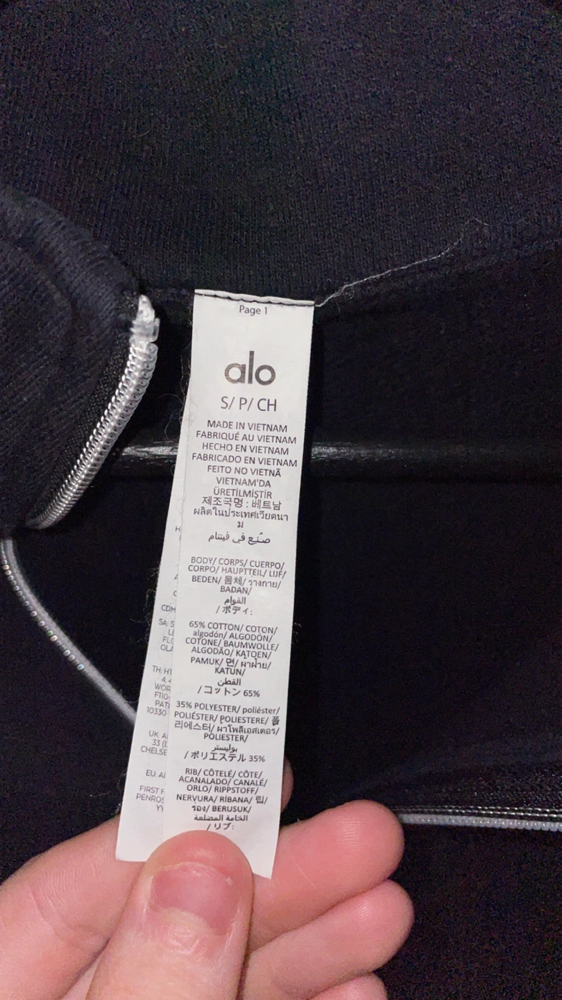 Alo Yoga Black 1/4 Pullover Black - photo 2