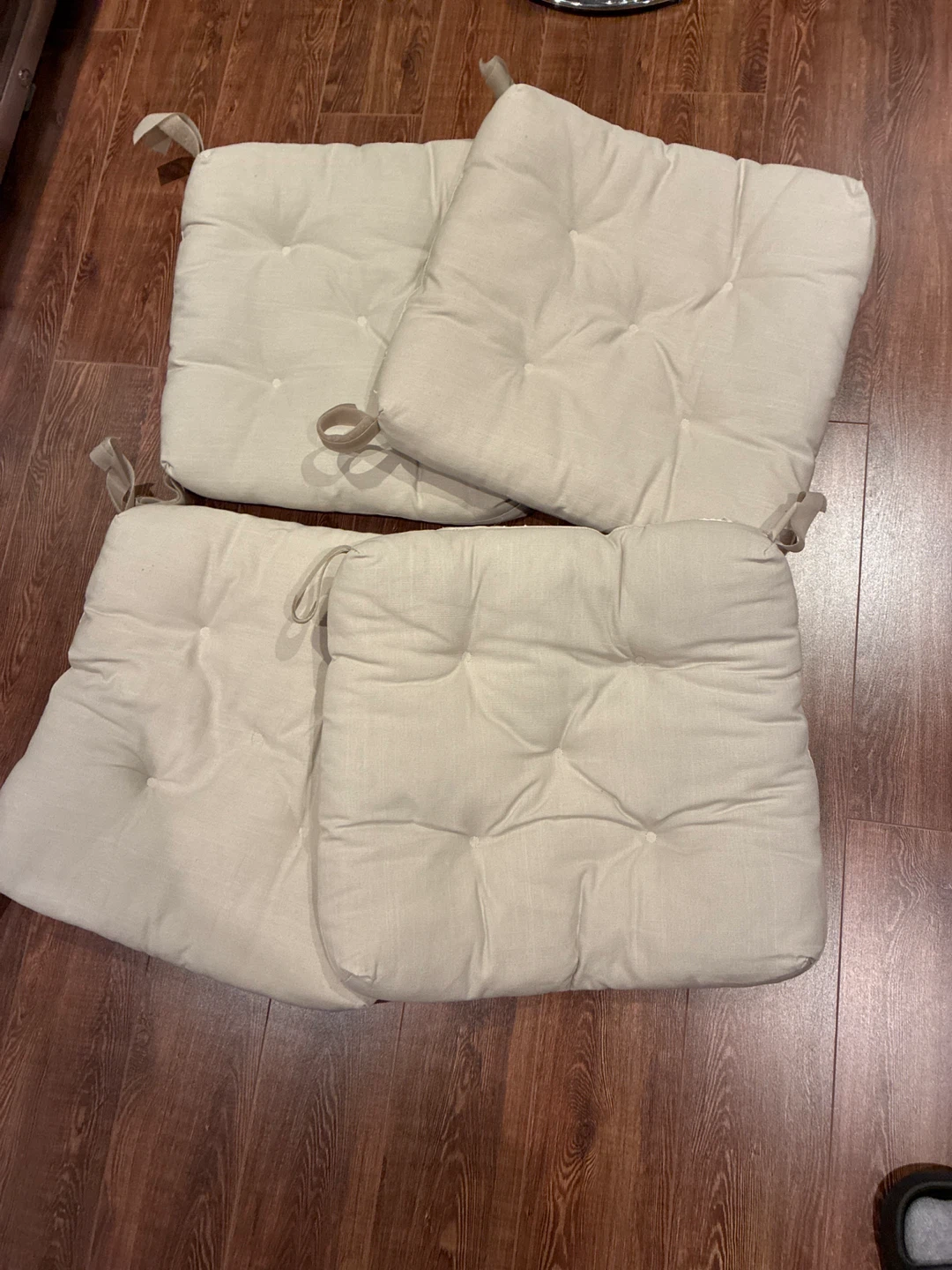 4 IKEA Beige Chair Pads