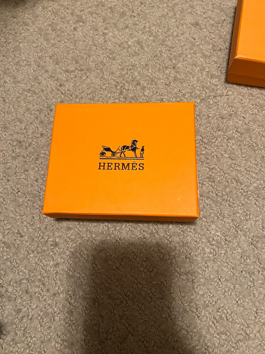 Hermes black bi-fold wallet