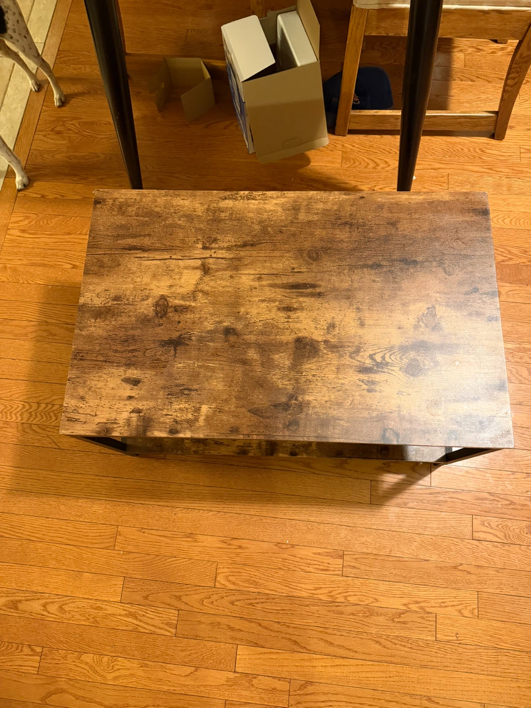 Rustic Industrial Coffee Table with Storage Shelf - photo 3