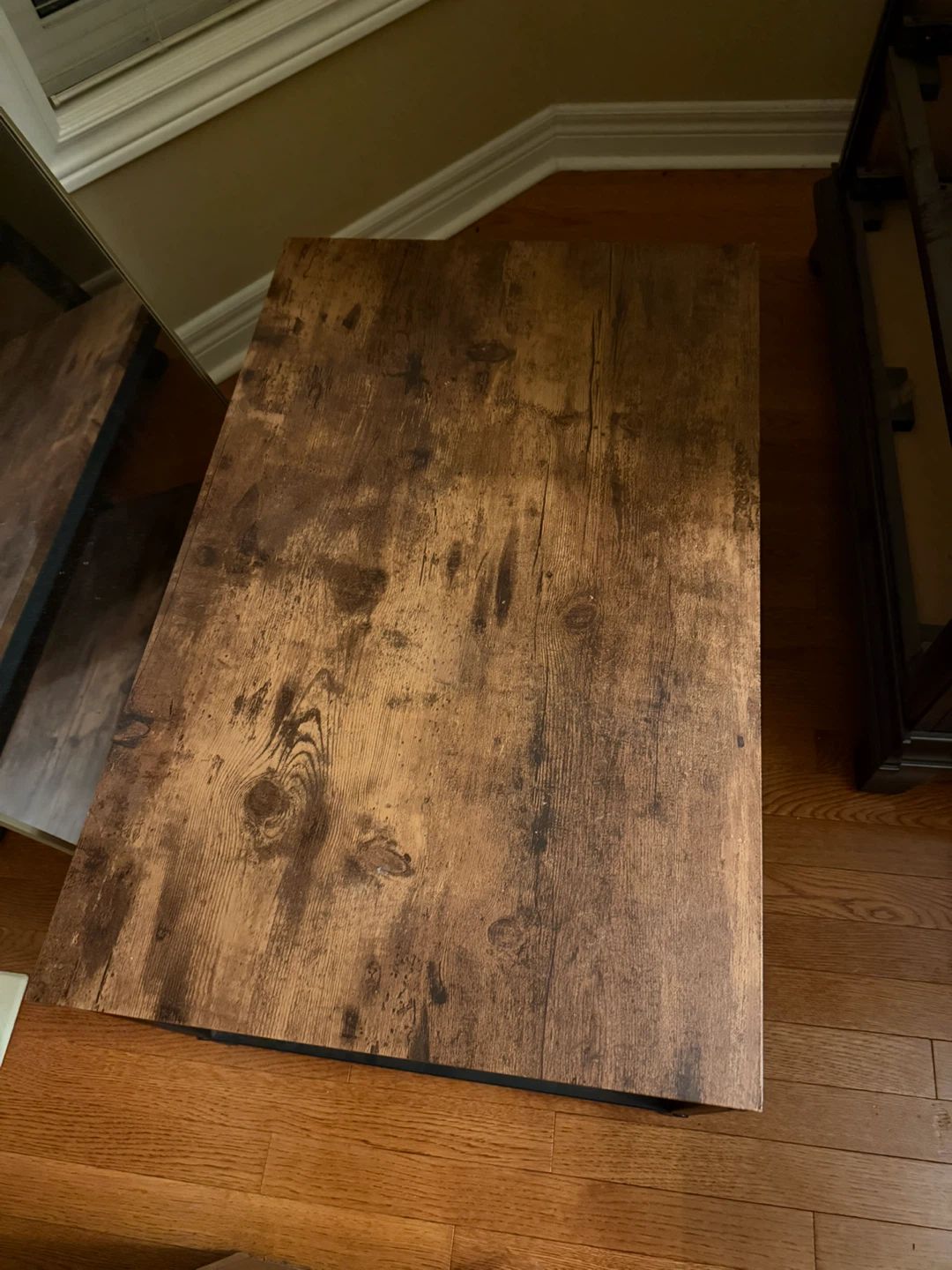 Rustic Industrial Coffee Table with Storage Shelf - photo 4