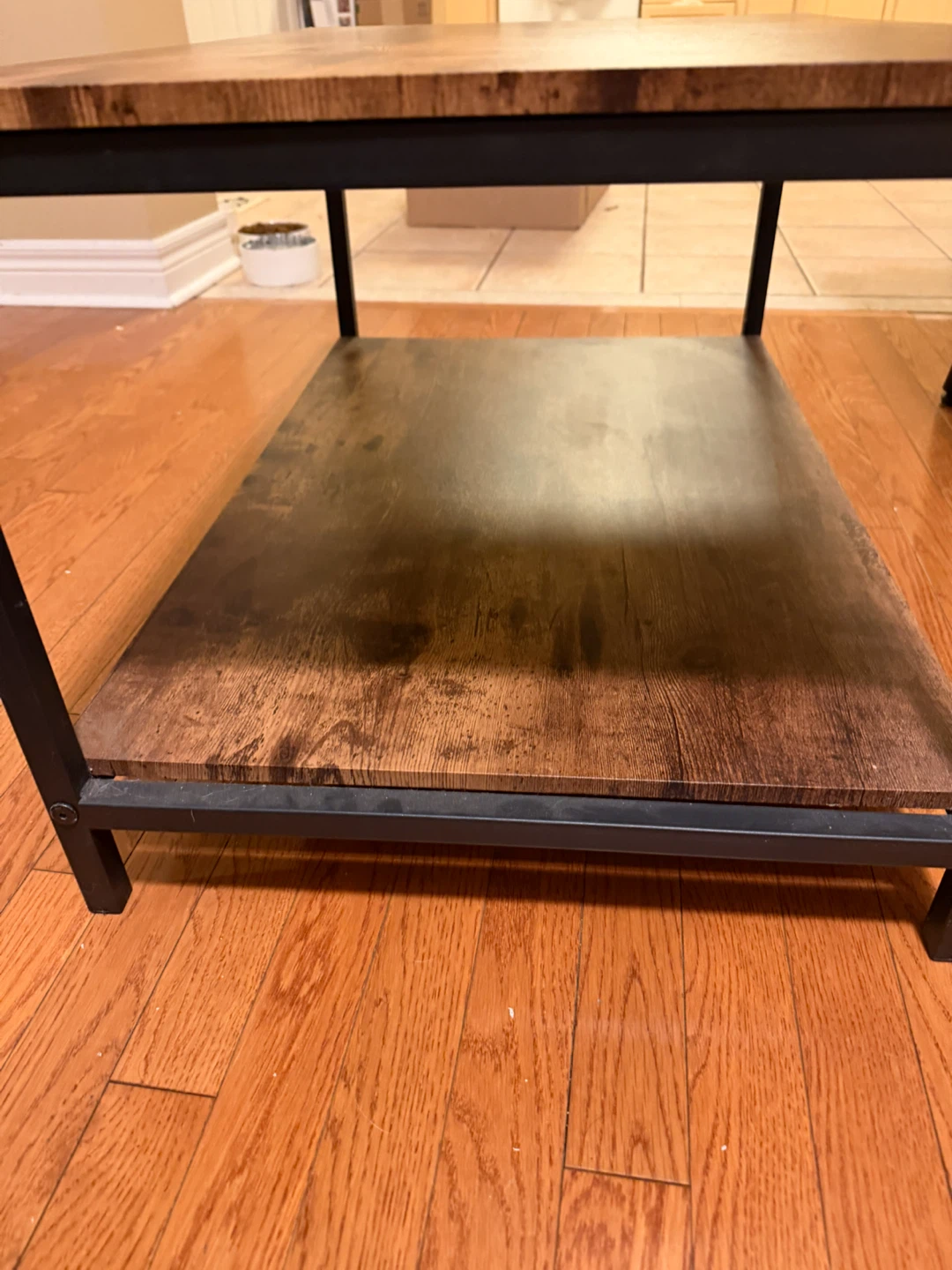 Rustic Industrial Coffee Table with Storage Shelf - photo 5