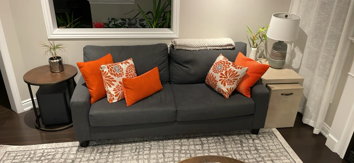 Dark Grey Sofa Set :Two-Seater & three seater