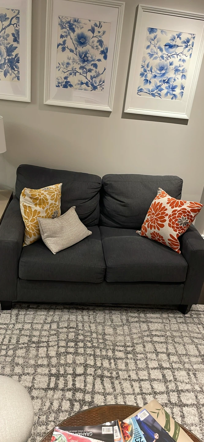 Dark Grey Sofa Set :Two-Seater & three seater - photo 2