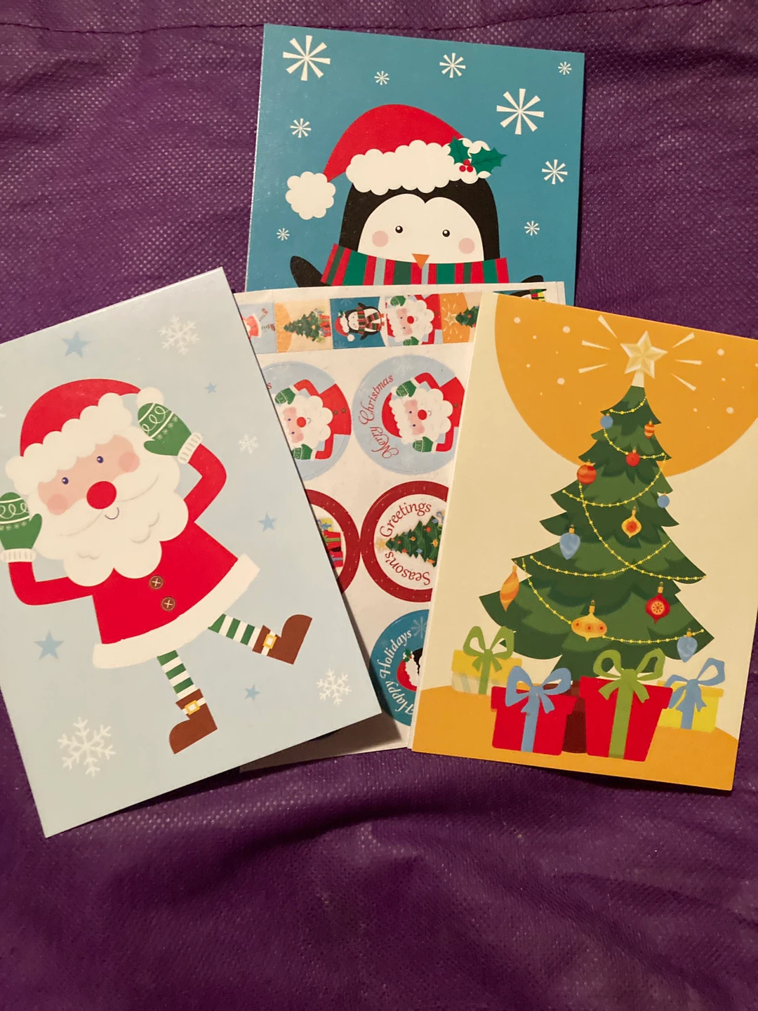 Christmas Cards and Stickers Set
