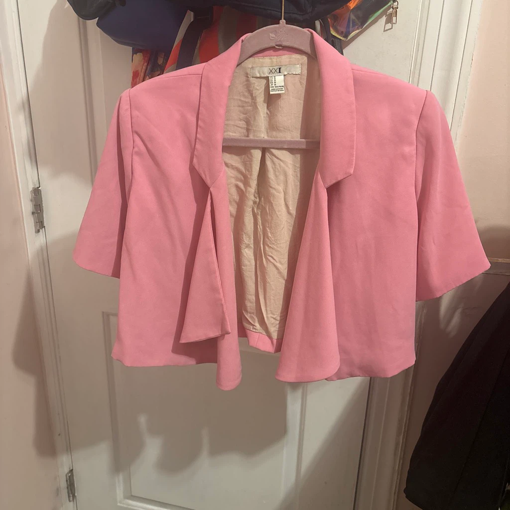 Forever 21 Pink Short Sleeve Blazer