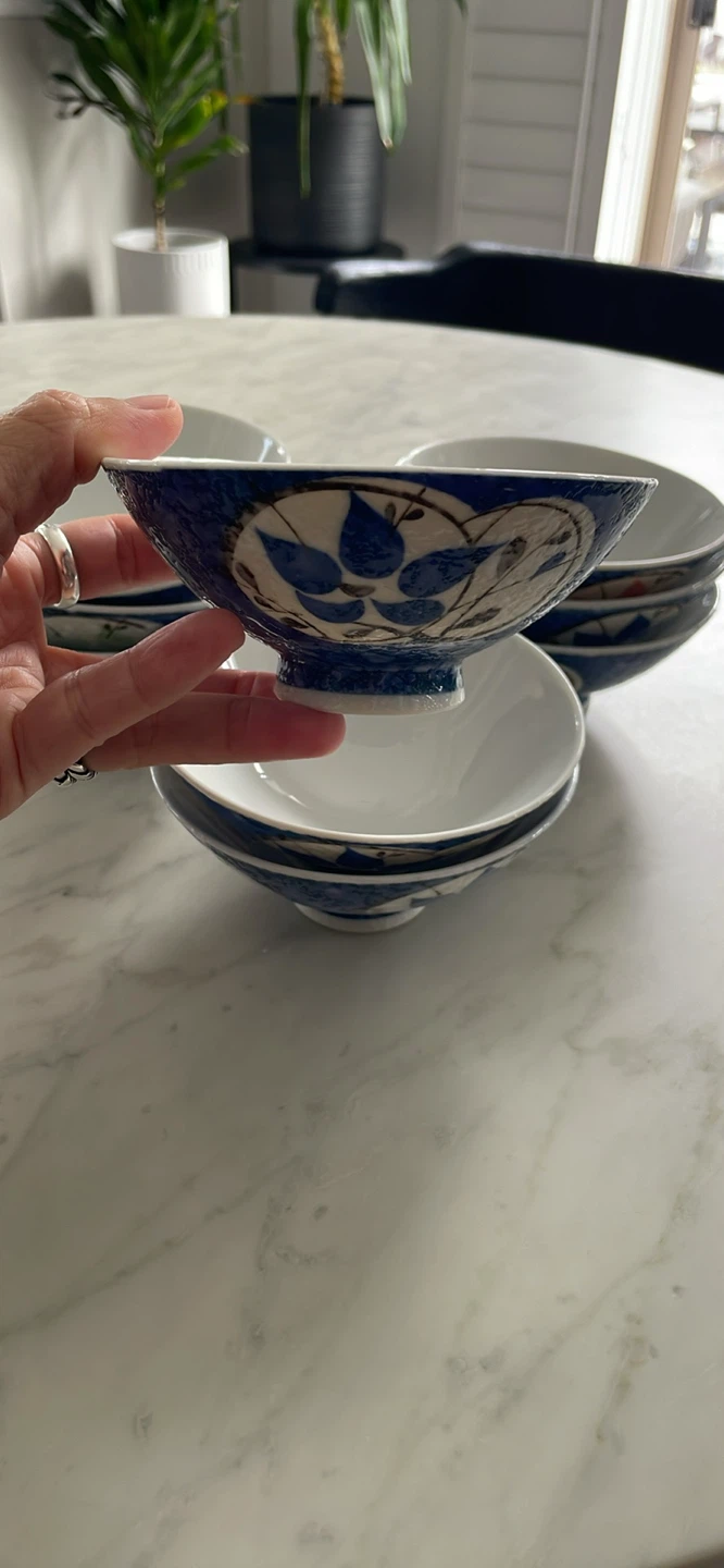 Set of 10 Japanese Style Ceramic Bowls