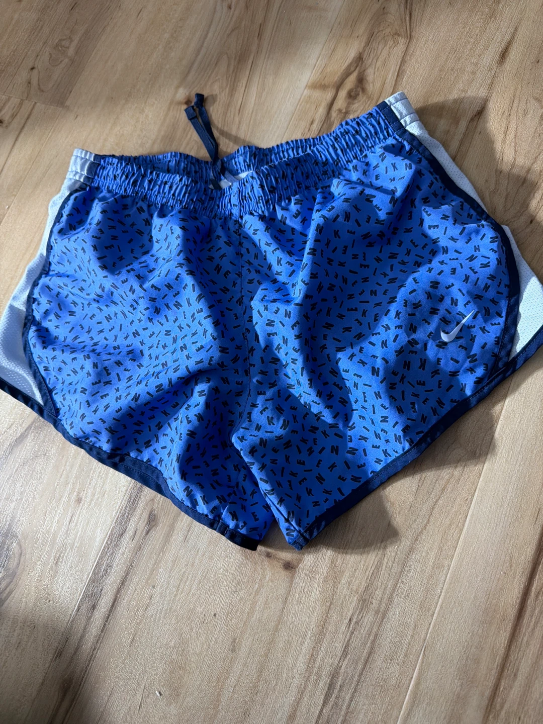 Nike blue printed athletic shorts