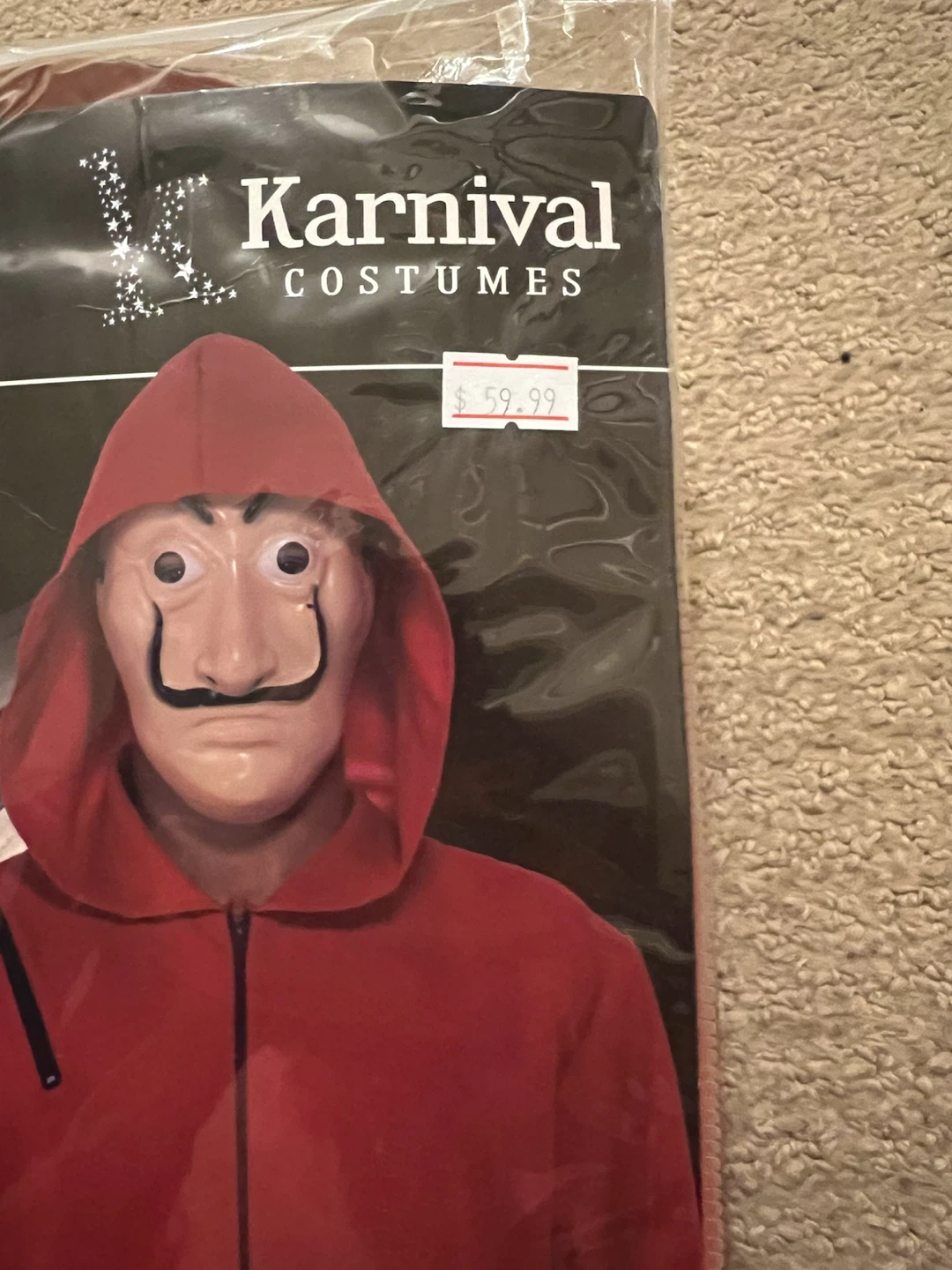 Karnival Costumes Money Thief Jumpsuit and Mask - Size Large - photo 2