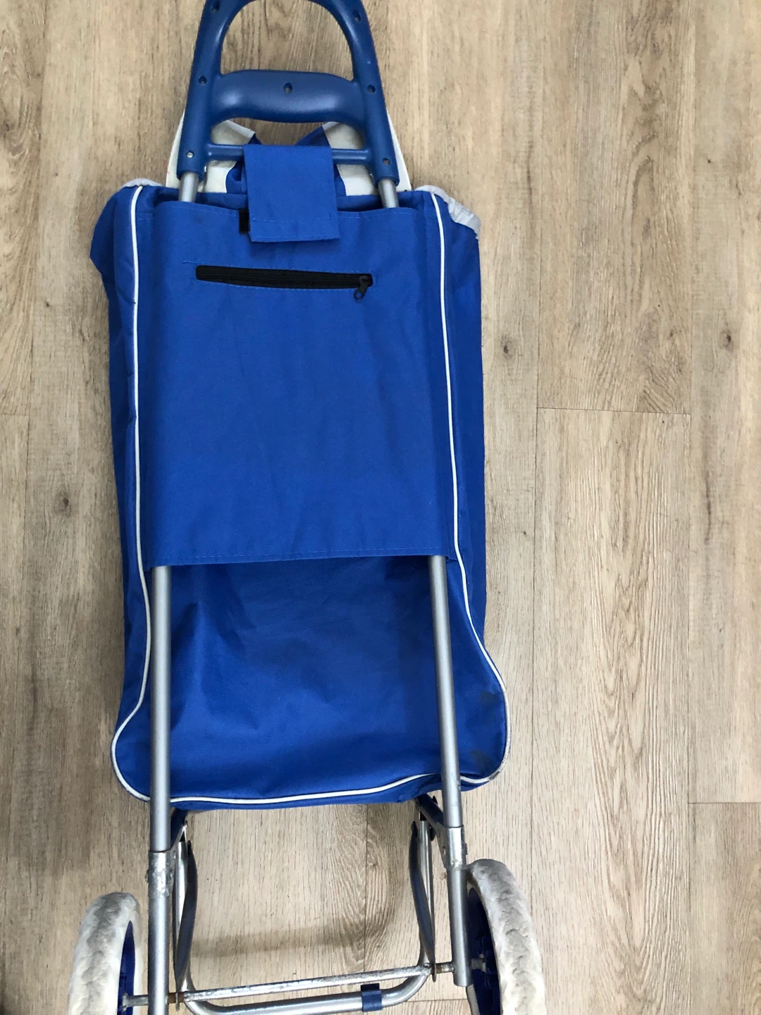 Blue Rolling Shopping Cart - photo 2