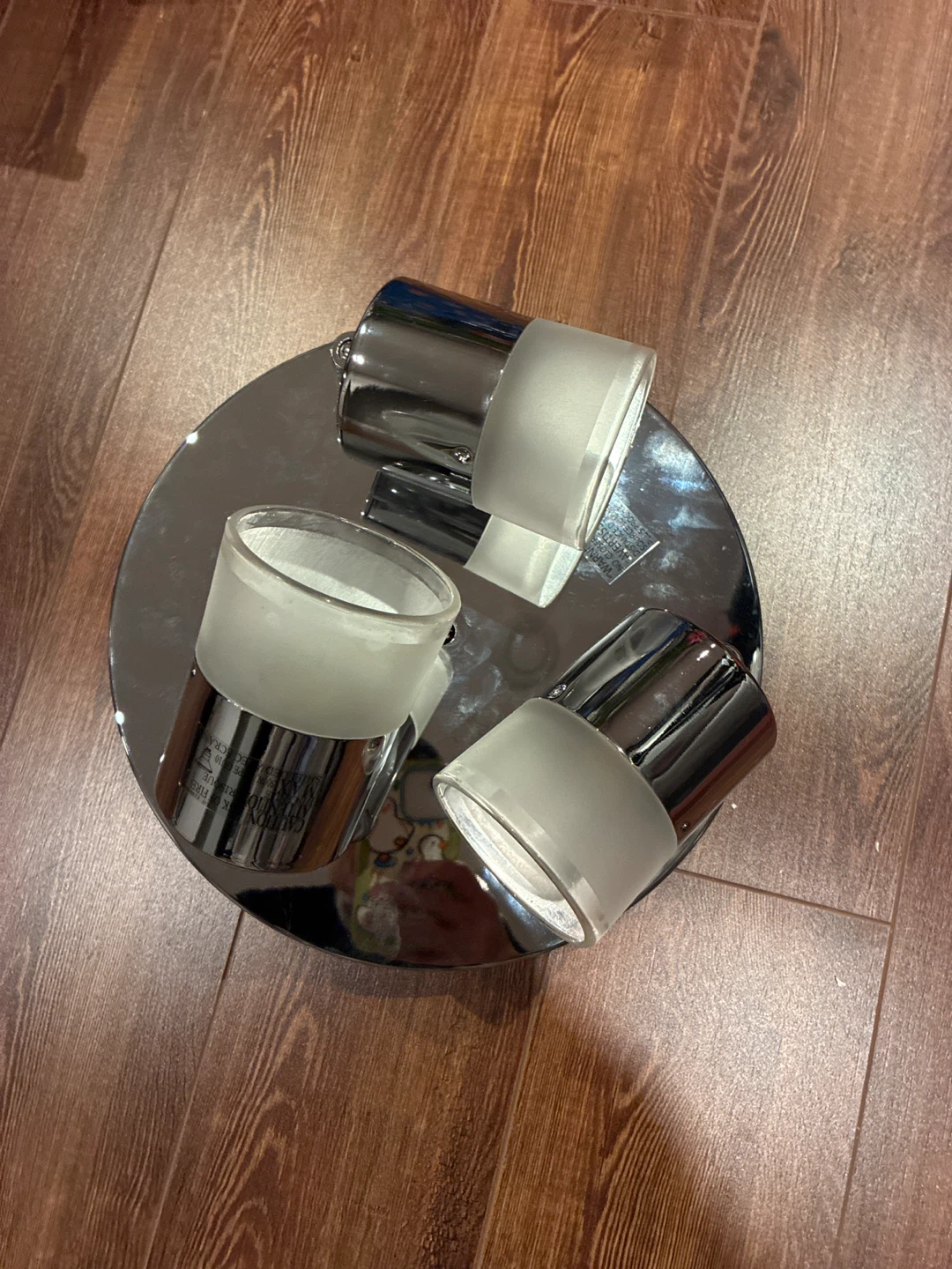 Chrome 3-Light Flush Mount Ceiling Fixture