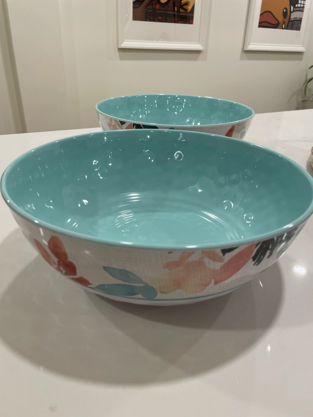 Floral serving bowls, set of two - photo 4