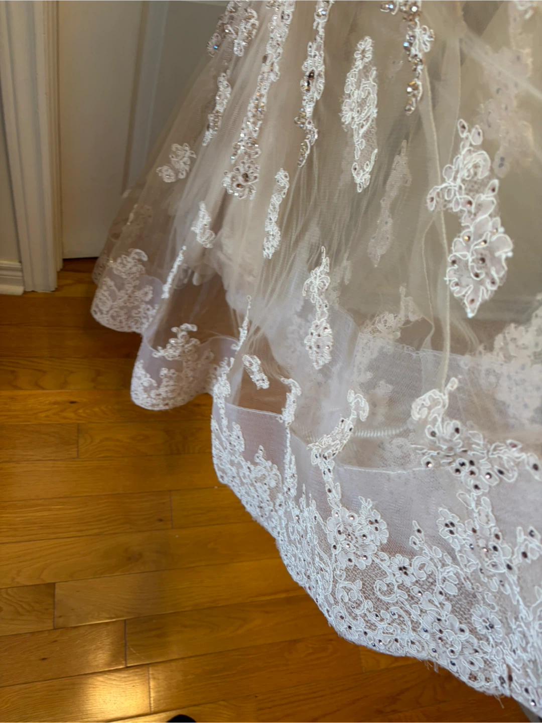 Beaded Lace Evening Gown - photo 2