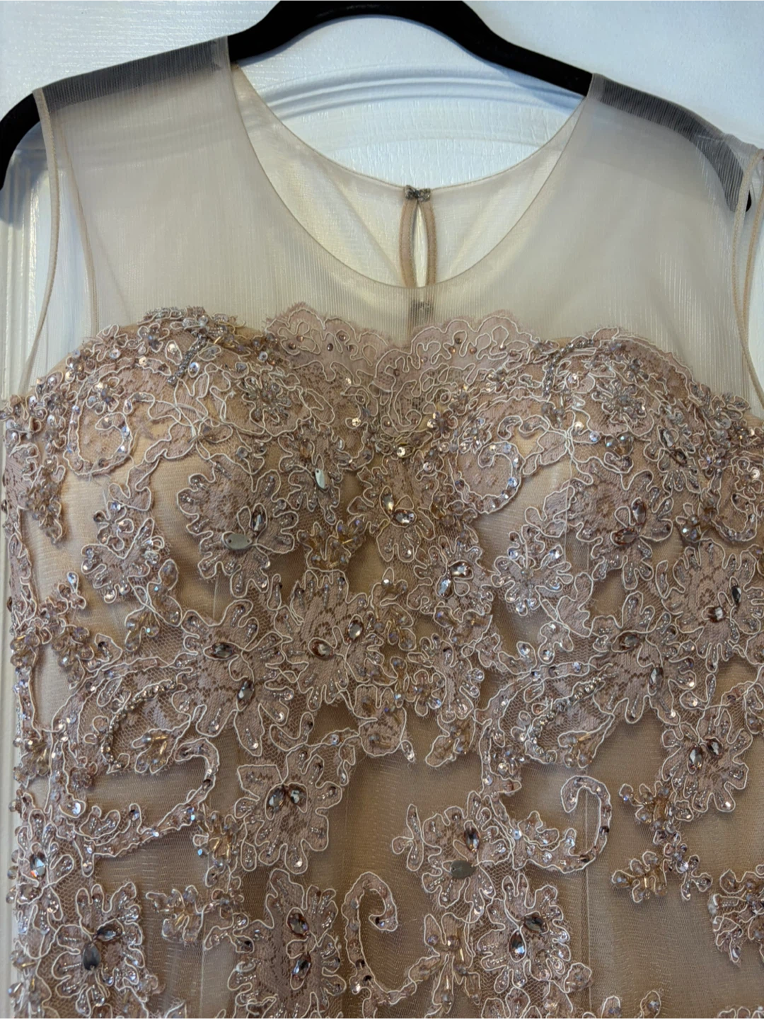 Beaded Lace Evening Gown - photo 4