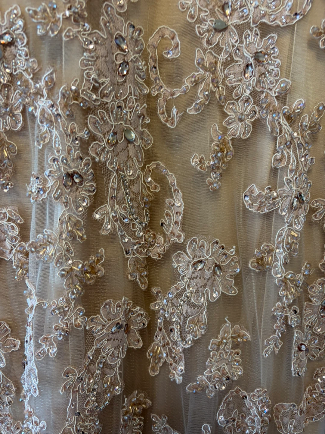 Beaded Lace Evening Gown - photo 5