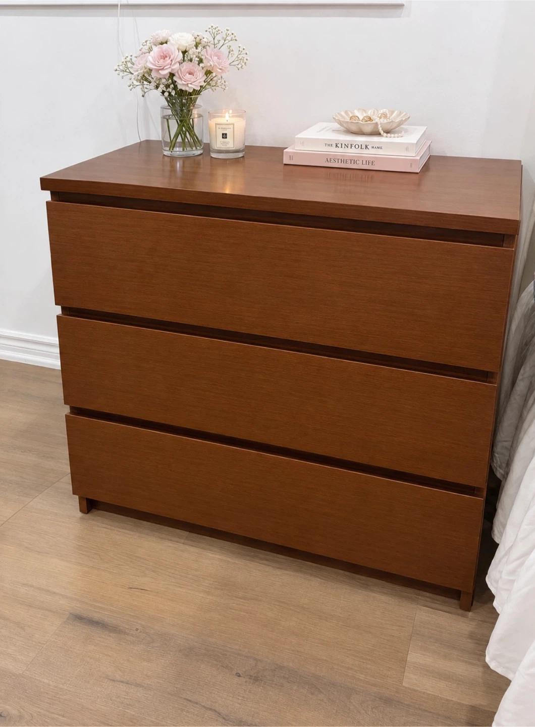 IKEA Malm 3-Drawer Chest in Wood Finish