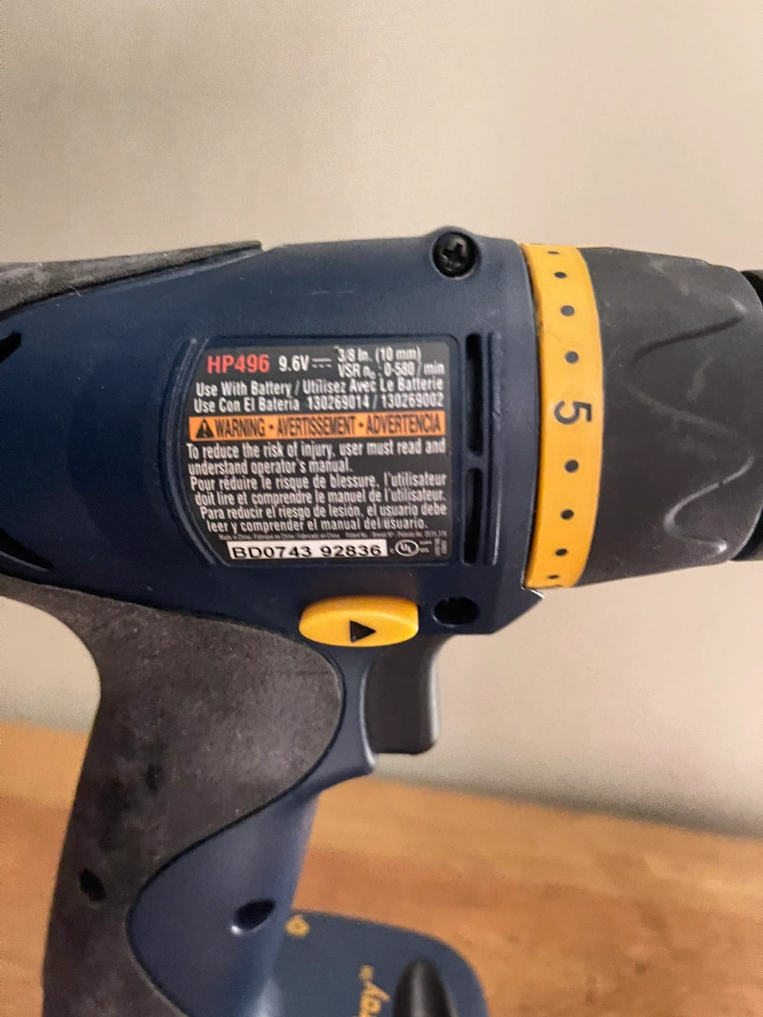 Ryobi HP496 9.6V Cordless Drill - photo 5