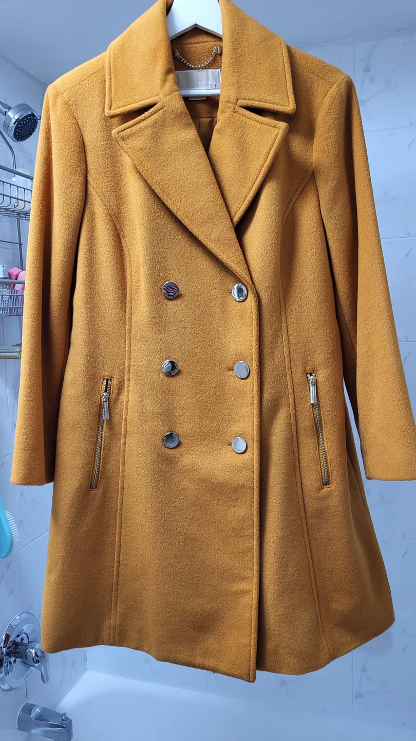 Michael Kors Mustard Wool-Blend Coat - photo 2